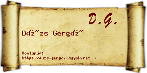 Dúzs Gergő névjegykártya